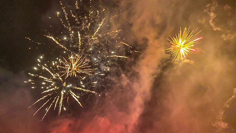 Fireworks in Chinese Spring Festival
