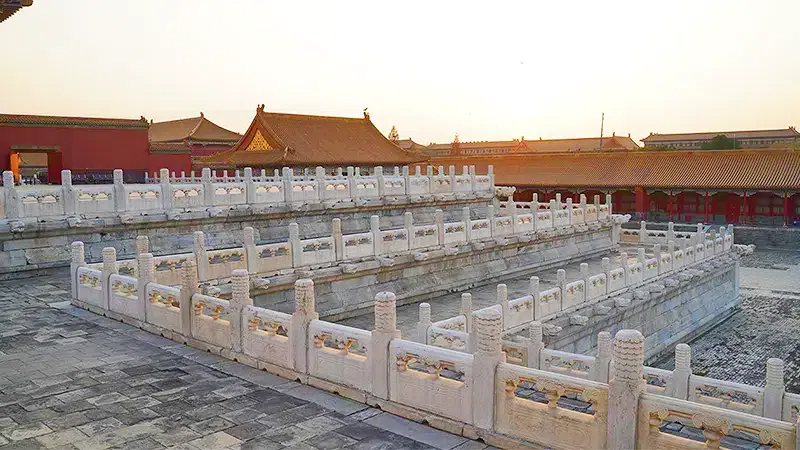 Stairway built with marble stones