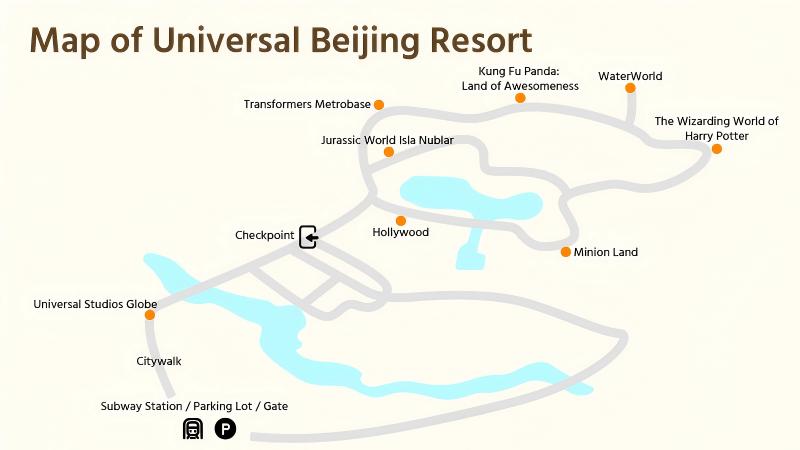 General Map of Beijing Universal Studios