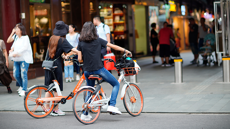 Public bikes in Shanghai