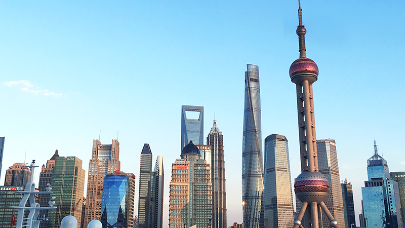 Oriental Pearl TV Tower and other skyscrapers