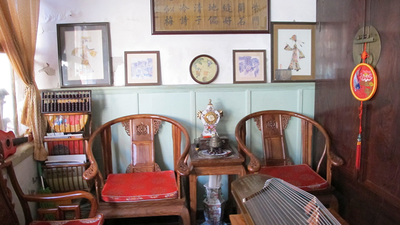 Traditional furniture inside of a Siheyuan