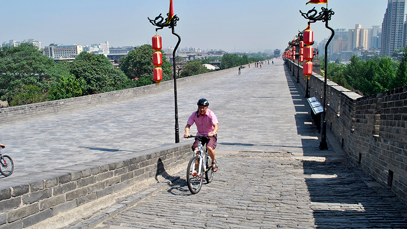 Ride a bike on the City Wall