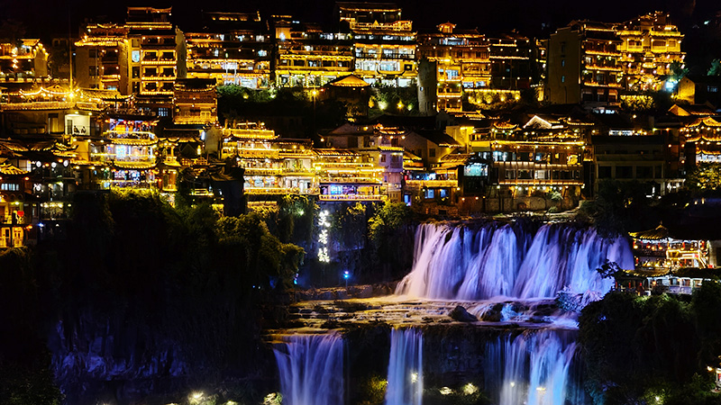Night View of Furong Ancient Town