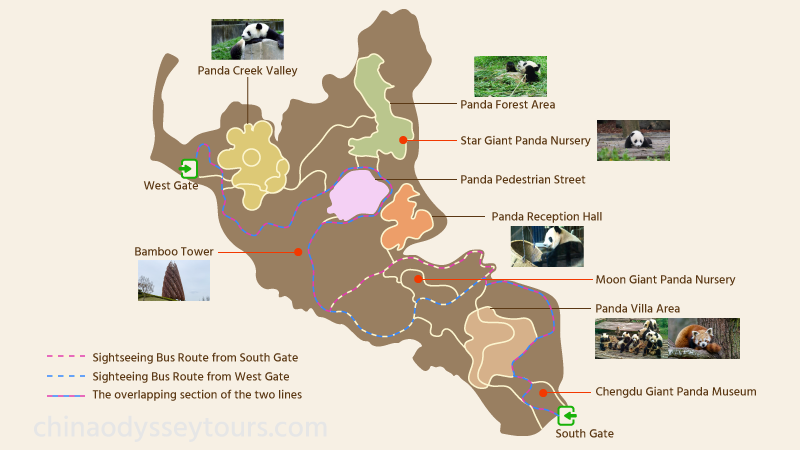 Map of Chengdu Panda Base