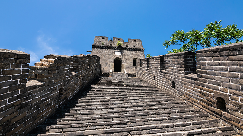 Stepping up the stairs of Mutianyu