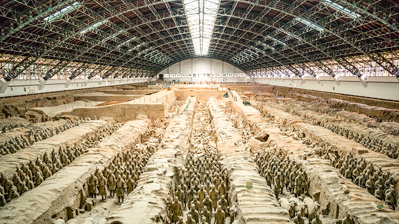 Spectacular view of the Terracotta Warriors