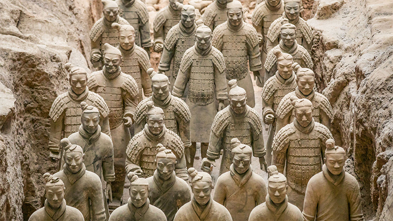 A group of Terracotta Warriors