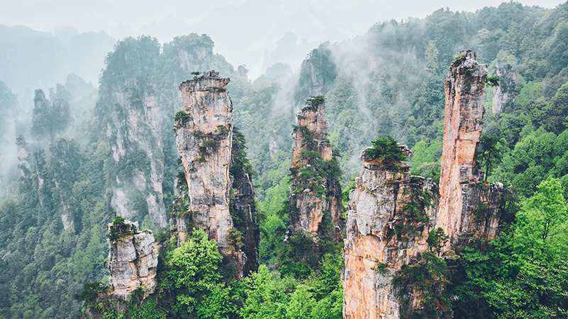 Avatar mountains in Zhangjiajie