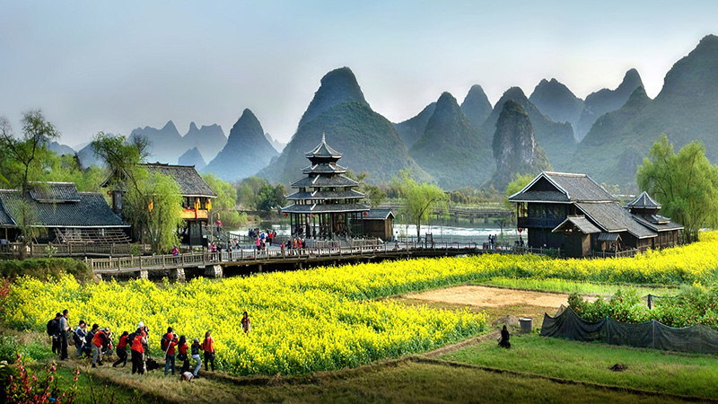 The beautiful scenery of Yangshuo