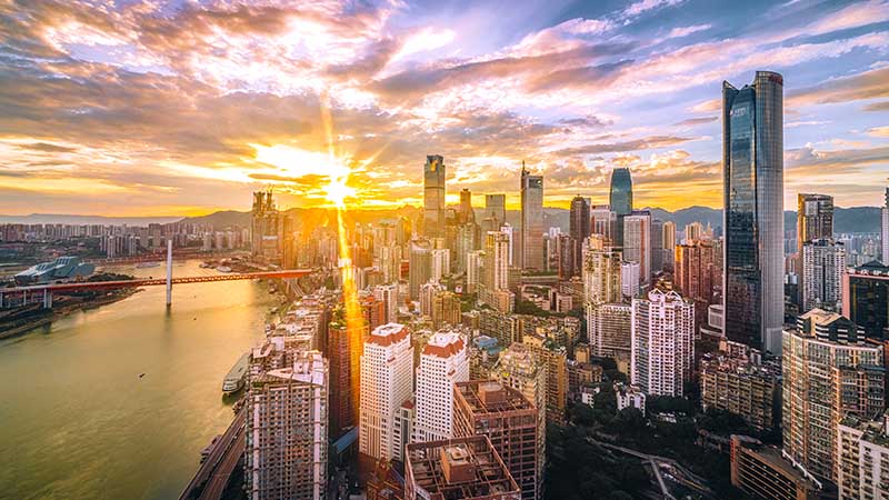 Aerial view of Chongqing City