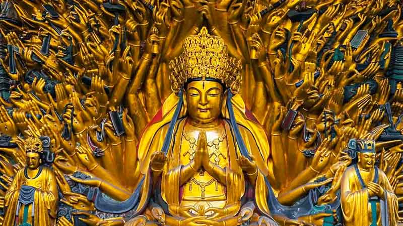 Dazu thousand hand guanyin statue