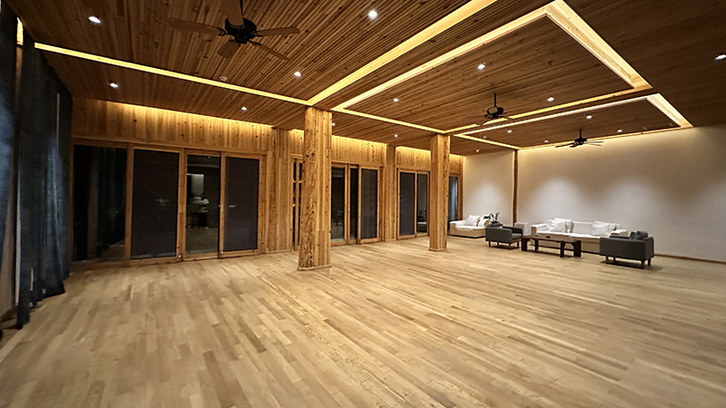 Our handpicked hotel in Zhaoxing – yoga room