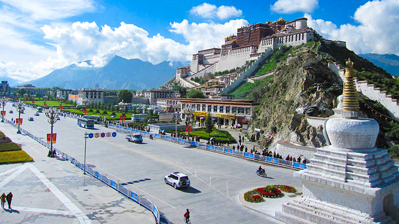 The Potala Palace in a Sunny Day