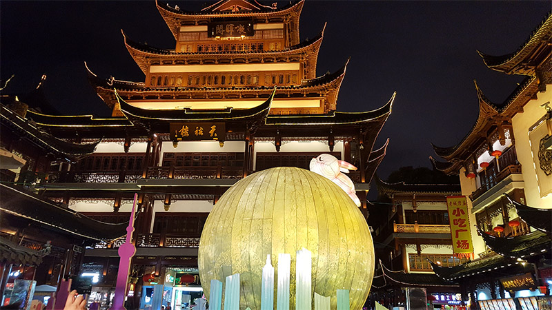 Moon and rabbit lantern for Mid-Autumn Festival