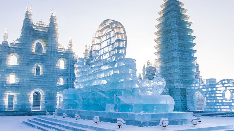 Ice castles in Harbin Ice & Snow World