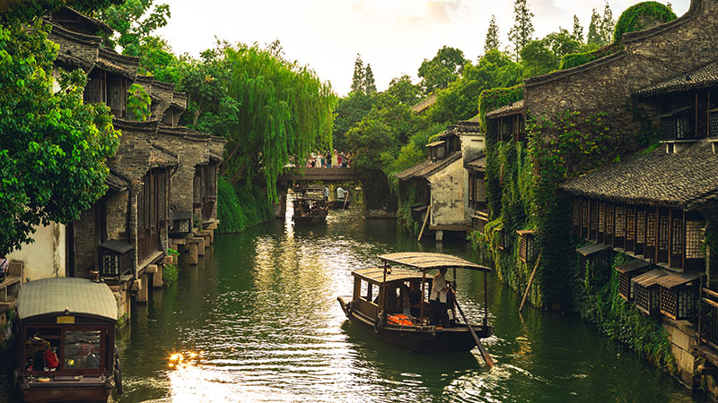 The ancient canals of Wuzhen Water Town