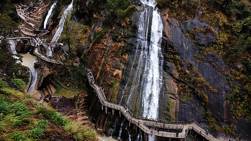Waterfalls in Wangxian Valley