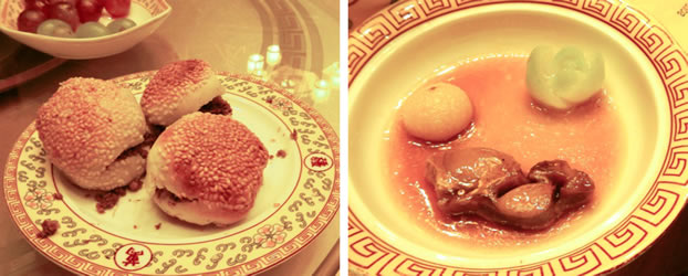 Sesame Cakes with Minced Meat and Camel’s Paw with Garlic