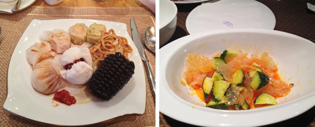Dim Sum and Spicy Jellyfish& Cucumber