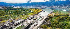 Three Gorges Dam - the Great Wall across Yangtze River 