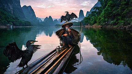 Fisherman on Li River, Guilin